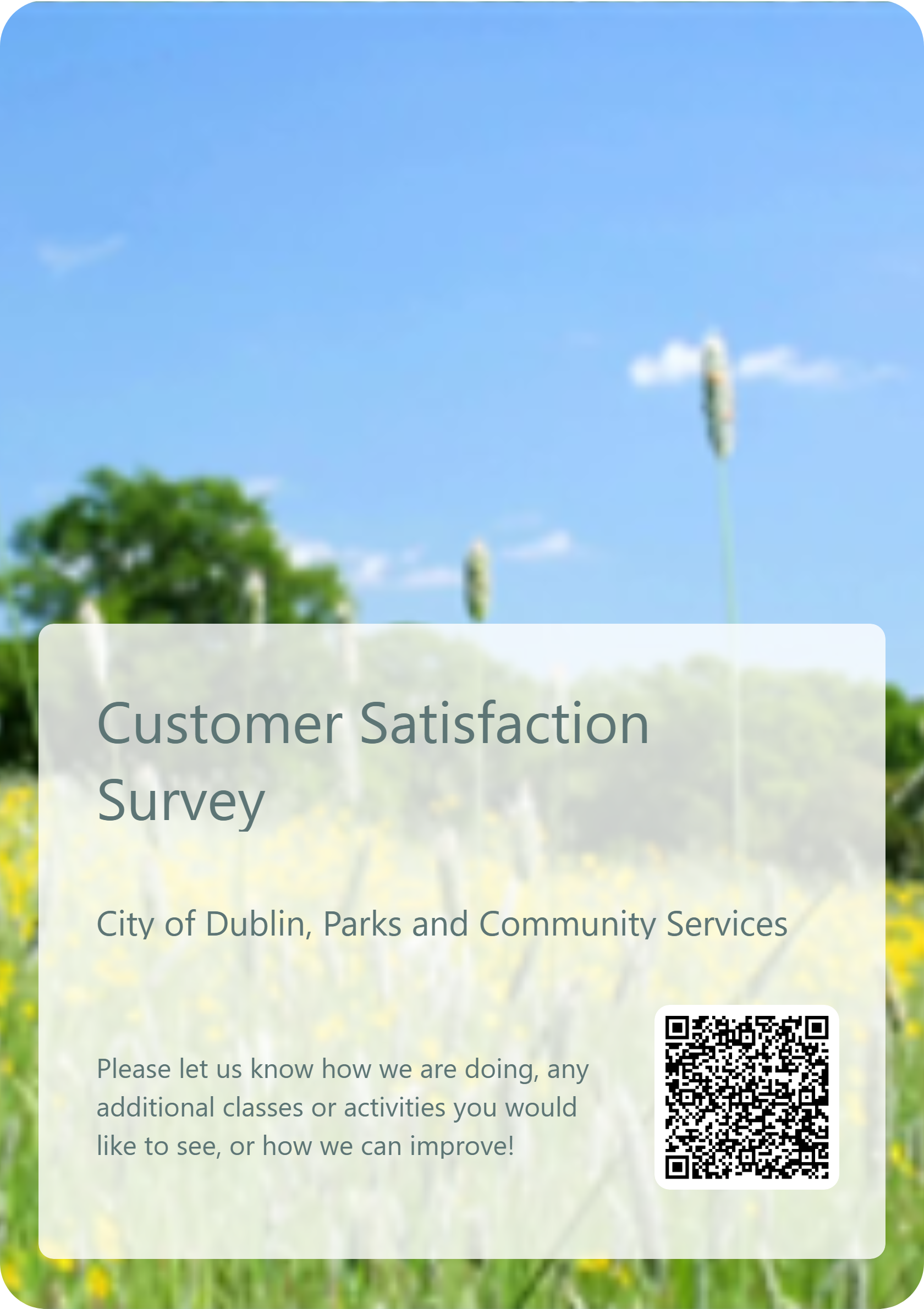 QRCode for Customer Satisfaction Survey 