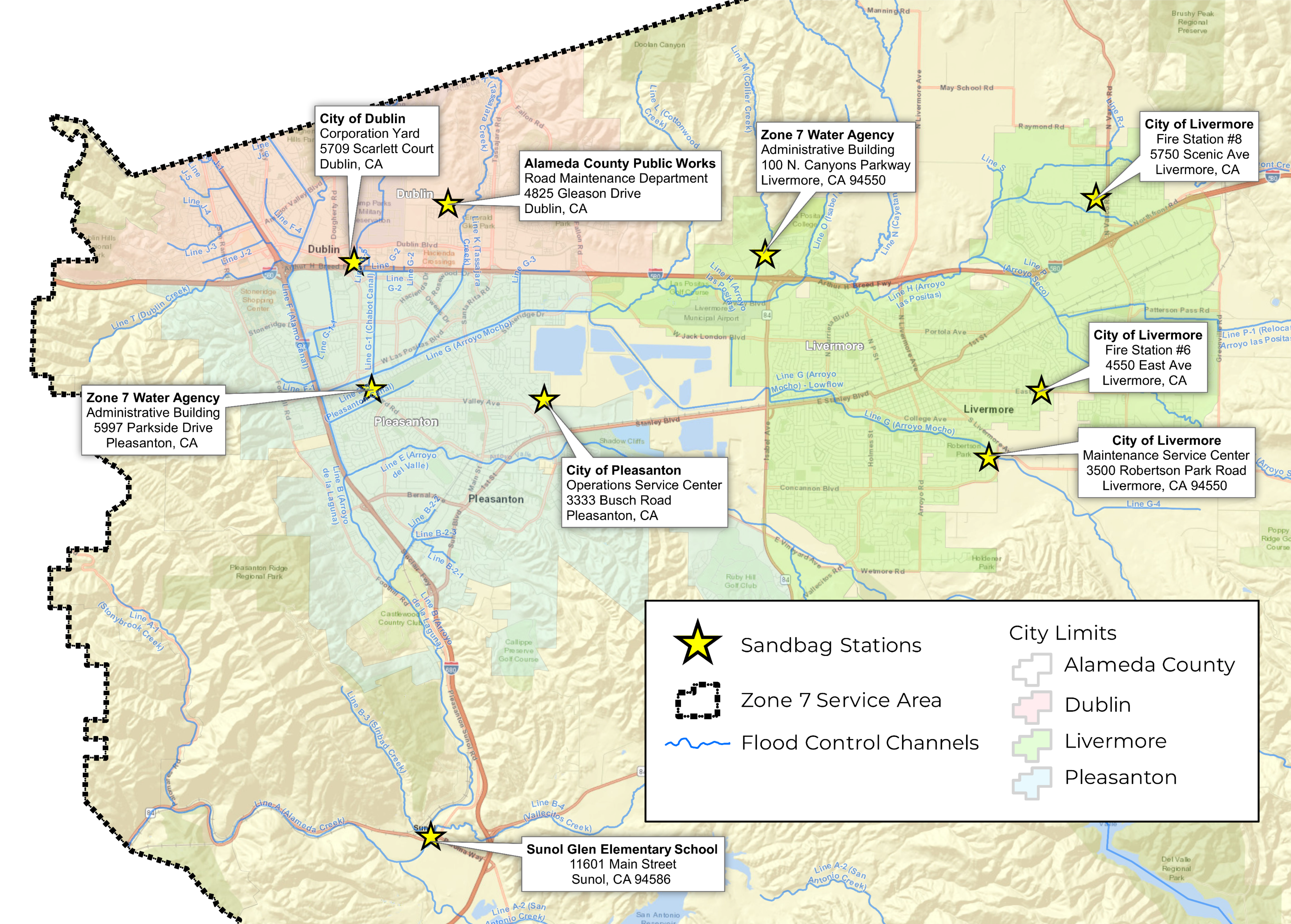 Sandbag Locations Winter 2025-26