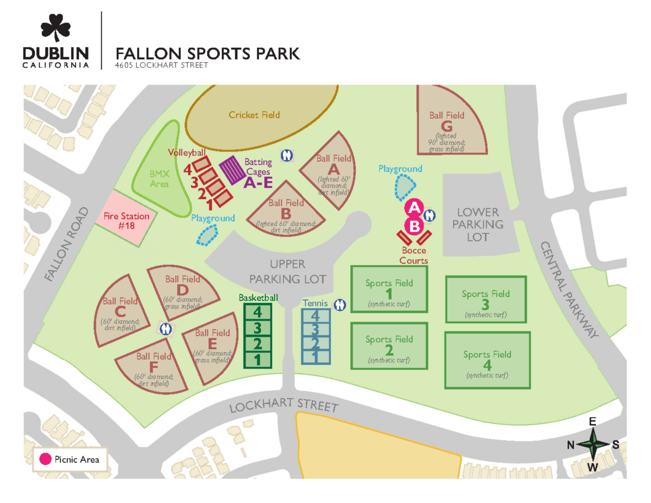 Rentals - Fallon Sports Park MAP